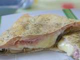 Filo jambon fromage champignons