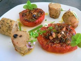 Boudin blanc pané et sa tomate provençale