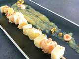 Brochettes de fromages aux poires