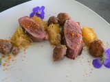 Magret de canard aux oranges et châtaignes