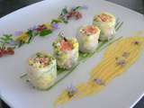 Rouleaux de printemps au saumon et aux herbes aromatiques