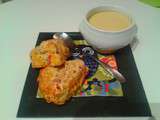 Soupe de Maïs et Scones salés au Fromage et au Bacon