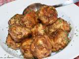 Boulettes de volaille et chair à saucisse au miel et au thym