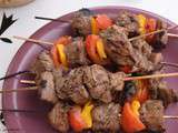 Brochettes de boeuf marinées