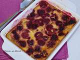 Clafoutis framboise et rhubarbe