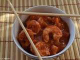 Crevettes sauce piquante