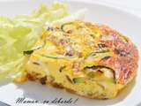 Omelette au four courgette, feta et oignon