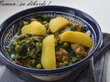 Tajine d’agneau aux blettes et petits pois