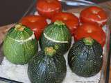 Tomates et courgettes farcies au fromage frais et maquereau