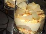 Verrines poire, mascarpone et chocolat blanc