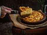 Gâteau aux pommes, amande & caramel au café