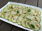 Carpaccio de courgettes