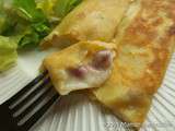 Crêpes fourrées au jambon et fromage