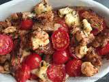 Gratin de pain aux tomates et fourme d'ambert