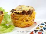 Muffins de spaghetti bolognaise