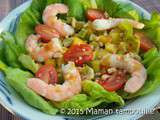 Salade exotique crevettes mangue et avocat