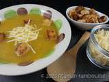 Soupe à l’oignon et courge, croutons