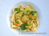 Tagliatelles au curry de crevettes