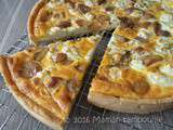 Tarte à l’ail confit et au chèvre