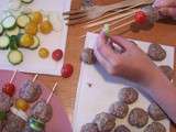 Brochettes de boulettes