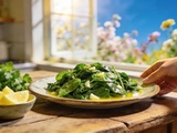 Épinards frais sautés à l’ail et au citron : l’accompagnement de printemps en 10 minutes qui change tout à vos dîners du soir