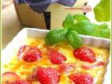 Crème brûlée aux fraises