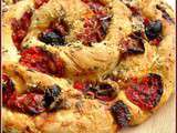 Focaccia aux tomates confites...ou quand la pizza n'en fini pas de gonfler