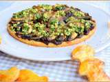 Tarte aux champignons, pistou de persil et noisettes...façon Hélène Darroze