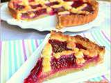 Tarte très sablée à la confiture de framboises faite maison