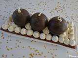 Bûche boules de Noël aux 4 chocolats