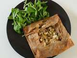 Galette de poireaux et poulet au curry