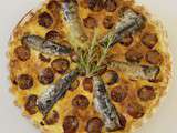 Quiche aux sardines et aux tomates cerises rôties