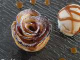 Roses de pommes au caramel beurre salé