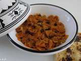 Tajine de carottes au cumin et aux raisins secs