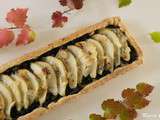 Tarte aux poires, gorgonzola et feuilles de blettes