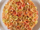 Tarte aux pommes bouquet de roses