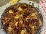 Gâteau brioché à la banane au lard caramélisé et aux noix de Pécan