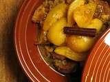 Tajine de veau aux poires caramélisées