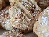 Cookies aux flocons de châtaigne et aux pommes caramélisés (sans gluten, sans oeufs, sans lait)