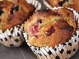 Petits cakes aux fruits rouges (sans gluten, sans lait, sans oeufs)