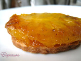 Ananas caramélisés au citron vert sur petit sablé maison