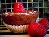 Fondant au chocolat cœur framboises sans gluten