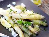 Asperge, feta menthe et citron