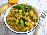 Bowl quinoa aux courgettes et tofu curry
