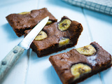 Brownie au chocolat et aux rondelles de banane