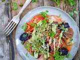 Carpaccio tomates et pesto de pistaches