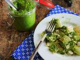 Côtes de blettes sautées et pesto de blettes