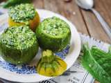 Courgettes farcies oseille et boulgour