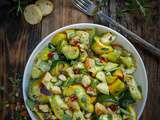 Courgettes grillées aux herbes du potager et sablés parmesan et romarin