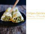 Crêpe farcie aux haricots verts